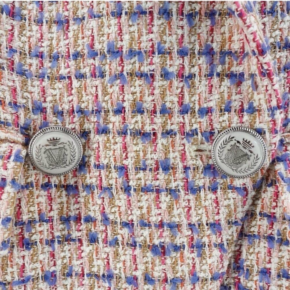 Veronica Beard Pink and Blue Tweed Blazer - Picture 11 of 15